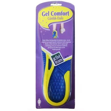 Active Team No: 36-40 Gel Comfort Günlük Ayakkabılar İçin Kemer Ve Metatarsal Destekli Ortopedik Jel Tabanlık