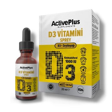ActivePlus D3-1000Iu 20 ml Sprey Takviye Edici Gıda