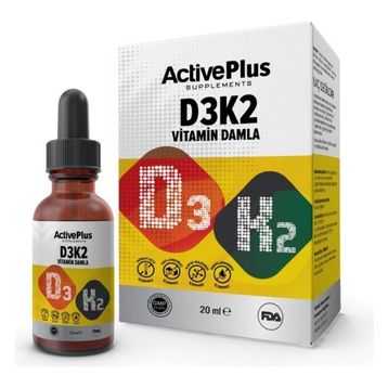 ActivePlus D3k2 20 ml Takviye Edici Damla
