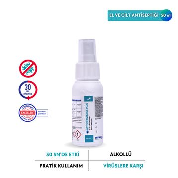 Actodermanol Plus %89 V/V Etanol 50 ml El ve Cilt Antiseptiği