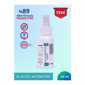 Actodermanol Plus %89 V/V Etanol 50 ml El ve Cilt Antiseptiği