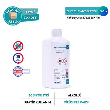 Actodermanol Plus %89 V/V Etanol 500 ml El ve Cilt Antiseptiği