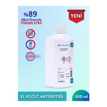 Actodermanol Plus %89 V/V Etanol 500 ml El ve Cilt Antiseptiği