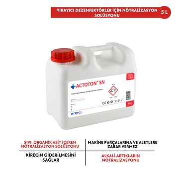 Actolind SN 5 lt Yıkayıcı Dezenfektörler İçin Nötralizasyon Solüsyonu