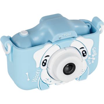 Acton Full HD Dijital Çocuk Fotoğraf Makinesi Mavi - Köpek Silikon Kılıflı