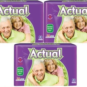 Actual 90 Adet XL Belbantlı Hasta Bezi
