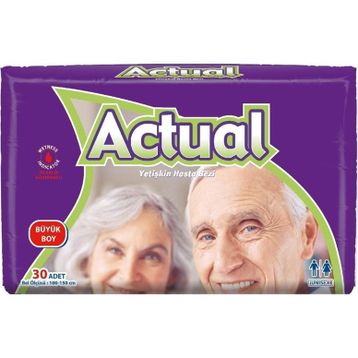 Actual Bel Bantlı L 30 Adet Yetişkin Hasta Bezi