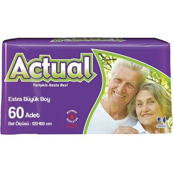 Actual XL 60 Adet Yetişkin Hasta Bezi