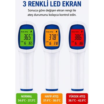 Acura AC-9270 Renkli Ekranlı Nesne ve Vücut Temassız Beyaz Ateş Ölçer