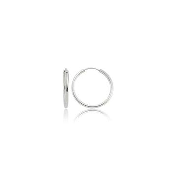 Adal Silver Kadın 925 Ayar Mini Rodyumlu Halka Gümüş Küpe