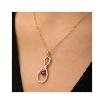 Adal Silver Rose Sonsuz Kalp Gümüş Kolye