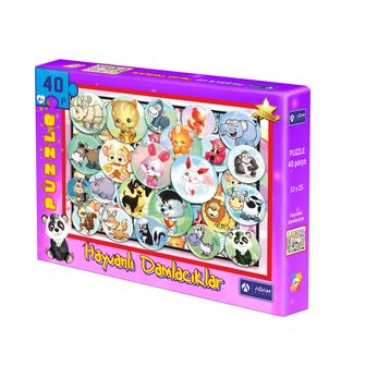 Adam Games 40 Parça Puzzle Hayvanlı Damlacıklar