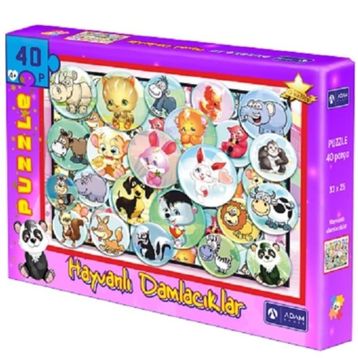 Adam Games 40 Parça Puzzle Hayvanlı Damlacıklar