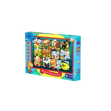 Adam Games 40 Parça Puzzle Neşeli Hayvanlar