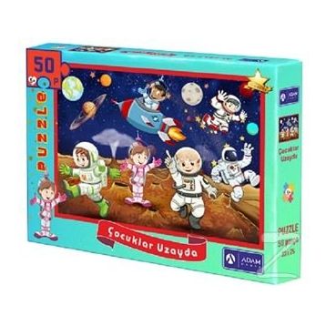 Adam Games 50 Parça Puzzle Çocuklar Uzayda