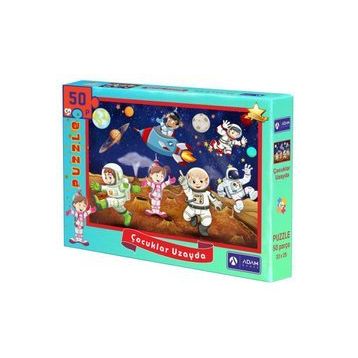 Adam Games 50 Parça Puzzle Çocuklar Uzayda