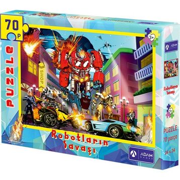 Adam Games 70 Parça Puzzle Robotların Savaşı