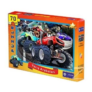 Adam Games 70 Parça Puzzle Yarış Arabaları