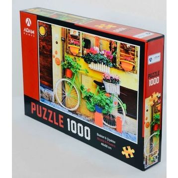Adam Games Bisiklet Ve Çiçekler 1000 Parça Puzzle