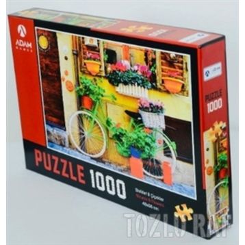 Adam Games Bisiklet Ve Çiçekler 1000 Parça Puzzle