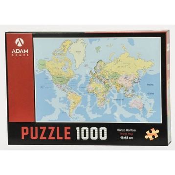 Adam Games Dünya Haritası 1000 Parça Puzzle