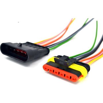 Adam Süper Seal 1 Takım 6 Pin Kablolu Elektrik Soketi Su Geçirmez Konnektör