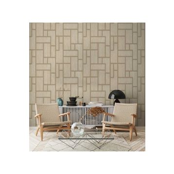 Adawall 23108-3 Roka Serisi Krem Geometrik Desen Duvar Kağıdı