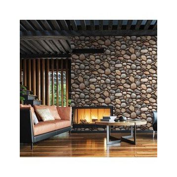 Adawall 23113-2 Roka Serisi Çok Renkli Modern Taş Desen Duvar Kağıdı