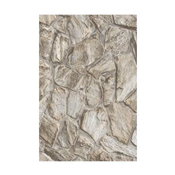 Adawall 23114-1 Roka Serisi Açık Krem Modern Taş Desen Duvar Kağıdı