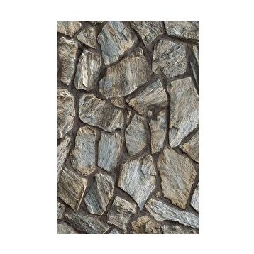 Adawall 23114-3 Roka Serisi Koyu Gri Modern Taş Desen Duvar Kağıdı