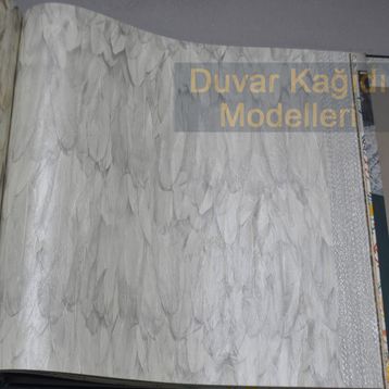Adawall 9913-1 Tropicano Beyaz Kuş Tüyü Desen Duvar Kağıdı