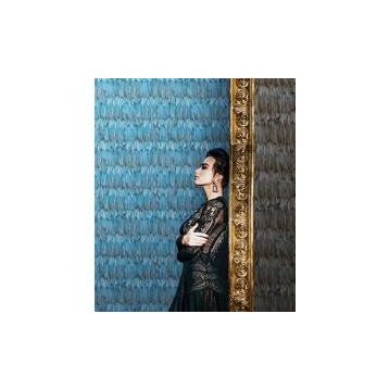 Adawall 9913-3 Tropicano Mavi Kuş Tüyü Desen Duvar Kağıdı