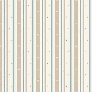 Adawall AA-8928-1 Ada Kids Çizgili Yıldızlı Çocuk Odası 10.60 m² Duvar Kağıdı