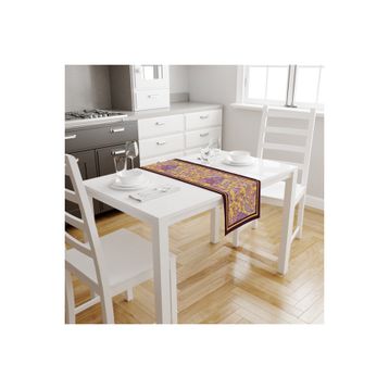 Adawall Mor Damask Desen 140x45 cm Runner