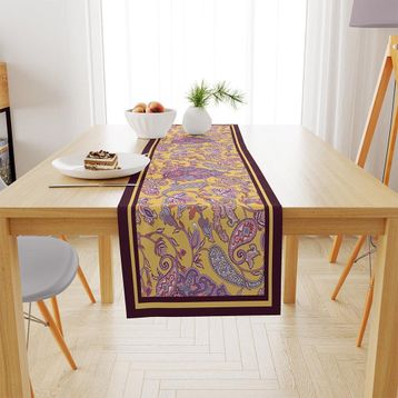 Adawall Mor Damask Desen 140x45 cm Runner
