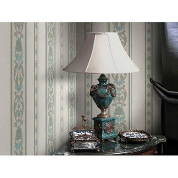 Adawall Rumi 6803-4 Klasik Çizgili Damask Desenli Duvar Kağıdı