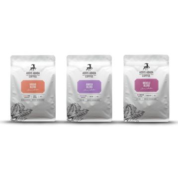 Addis Ababa Coffee 3x750 gr Etiyopya Kavrulmuş Çekirdek Kahve Deneme Seti