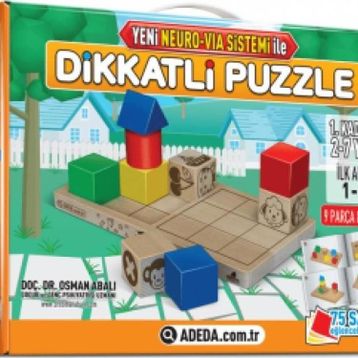 Adeda 3 Boyutlu İlk Adım Dikkatli Puzzle