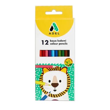 Adel 12 Renk Kuru Boya Kalemi