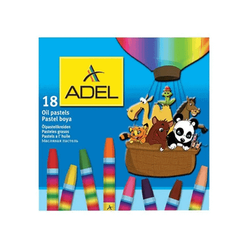 Adel 18'li Karton Kutu Köşeli Pastel Boya