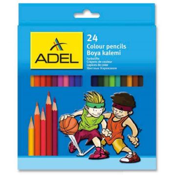 Adel 365000 24 Renk Tamboy Kuru Boya Kalemi