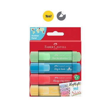 Adel Faber Castell 46 Pastel Renkler 4x Kart 2021 Fosforlu Kalem