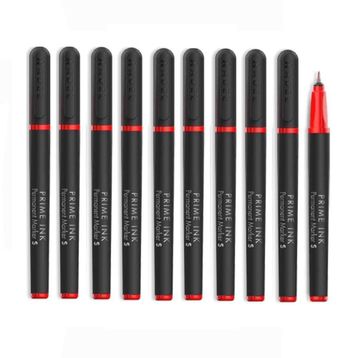 Adel Kırmızı Permanent S 0,4 mm 10 Adet Standart Asetat Kalemi