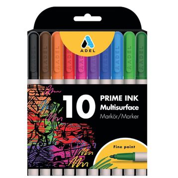 Adel Prime Ink Multisurface 10'lu Klasik Marker