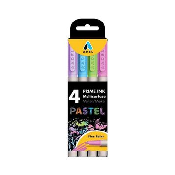 Adel Prime Ink Multisurface 4'lü Pastel Marker Kalem