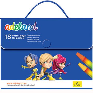 Adeland 18 Renk Çantalı Pastel Boya