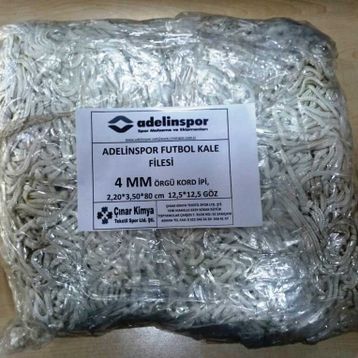 Adelinspor 3 mm Kord İpi 4,50x2,20x0,8 m Futbol Kale Filesi