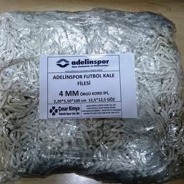 Adelinspor 4 mm Kord İpi 5,50x2,20x0,8 m Futbol Kale Filesi