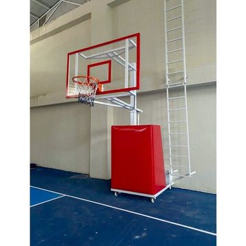 Adelinspor Seyyar Yükseklik Ayarlı 10 mm Cam Basketbol Potası