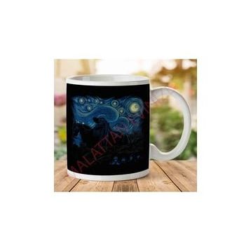 Adell 1-2087 Starry Night In Middle Earth Lord Of The Rings Seramik Kupa Bardak